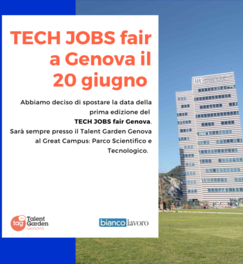 Rinviato al 20 giugno il TECH JOBS fair Genova
